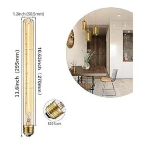 Bombilla Edison de 40 vatios tubo largo T300 bombillas