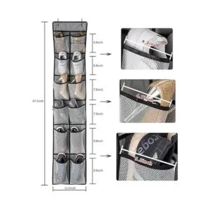 KEEPJOY Organizador de zapatos con 24 bolsillos sobre la_3
