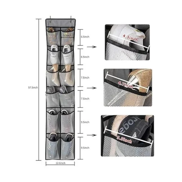 KEEPJOY Organizador de zapatos con 24 bolsillos sobre la_3