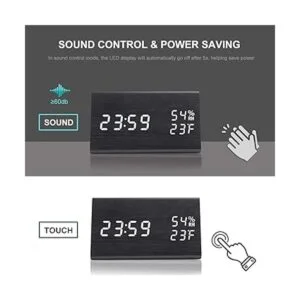 Despertador digital con pantalla LED electrónica de_6