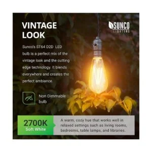 Sunco Lighting Bombillas LED Edison de 2700 K color_5