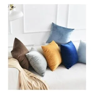 Andreannie Juego de 4 fundas de cojín de terciopelo súper