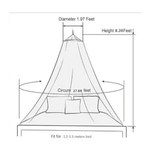 Eimilaly Mosquitera toldo para cama para decoración de_3