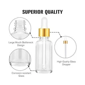 PrettyCare Botella cuentagotas de ojos de 2 onzas paquete