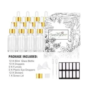 PrettyCare Botella cuentagotas de ojos de 2 onzas paquete