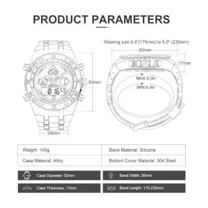 GOLDEN HOUR Relojes deportivos militares de lujo para_4