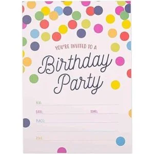 Invitaciones para fiesta de cumpleaños 20 tarjetas con_2