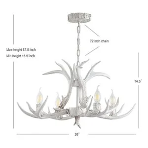 JONATHAN Y JYL6301B Eldora Lámpara de araña de resina_6