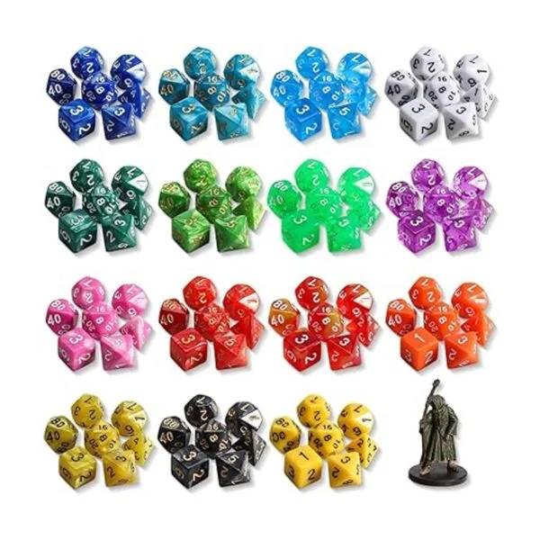 Juego de dados DND QMAY Dados poliédricos de 15 x 7 105_2