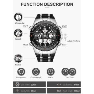 GOLDEN HOUR Relojes deportivos militares de lujo para_3