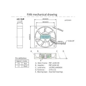 ANVISION YDM4010B24 Ventilador de refrigeración sin_5