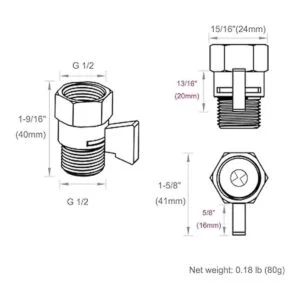 Limitador de flujo de agua para ducha regulador de