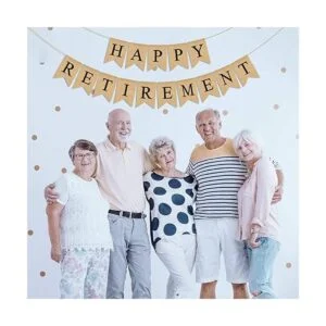 Guirnalda de yute de arpillera para fiesta de jubilación_4