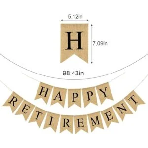 Guirnalda de yute de arpillera para fiesta de jubilación_2