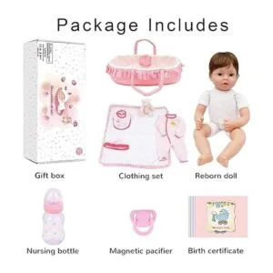 CHAREX Muñeca de bebé Reborn hecha a mano realista de_6