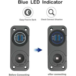 QC 3.0 Toma de corriente USB de 12 V para barco marino