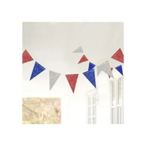 Decor365 Bandera de triángulo patriótico rojo y azul_5