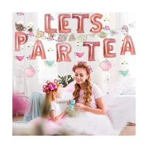 Mity rain Tea Party Decorations LETS PAR TEA Globos de_4