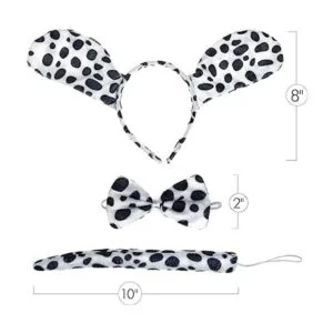 Skeleteen Juego de disfraz de perro dálmata diadema de_5