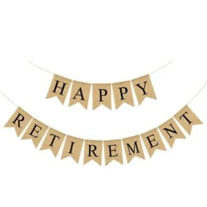 Guirnalda de yute de arpillera para fiesta de jubilación_1