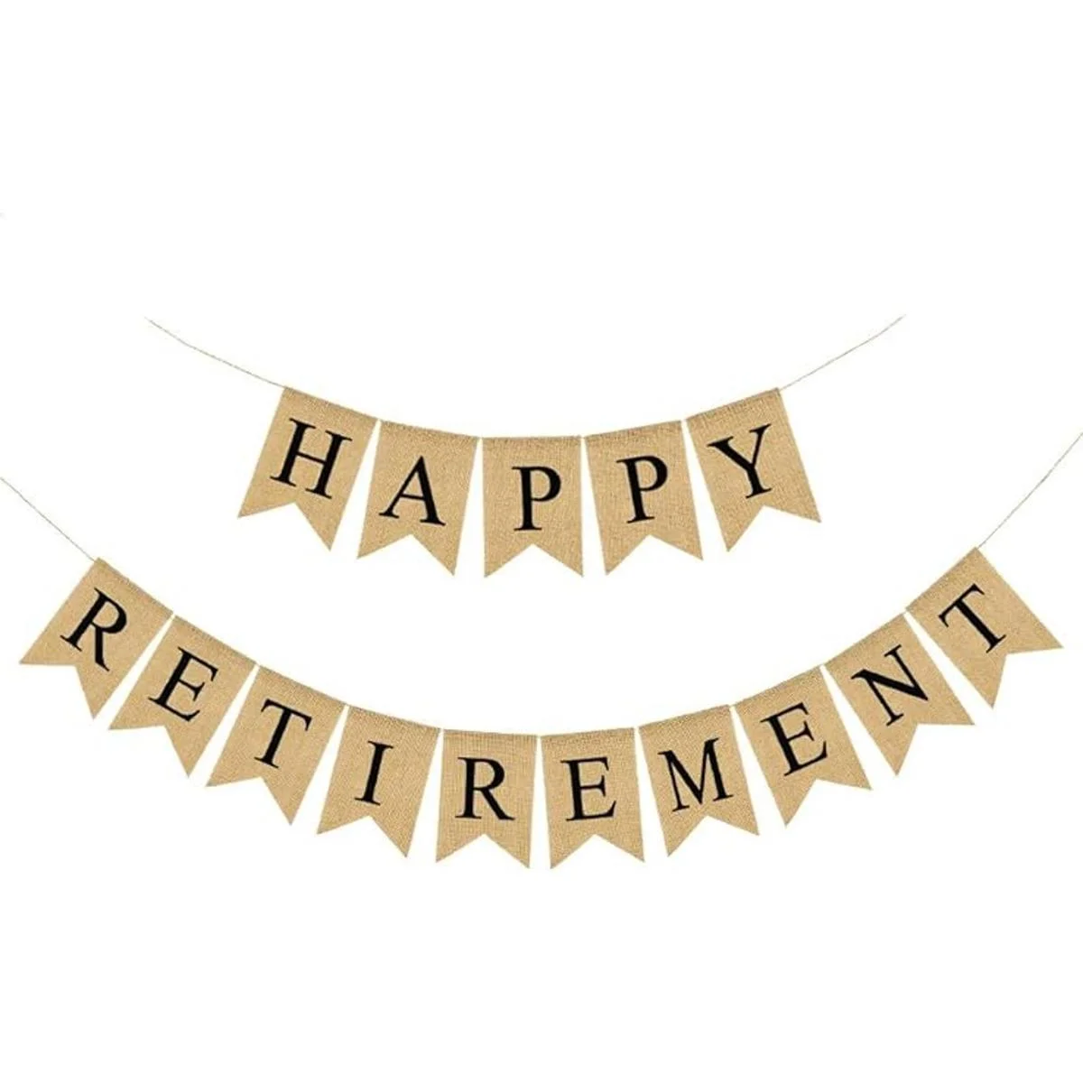 Guirnalda de yute de arpillera para fiesta de jubilación_1