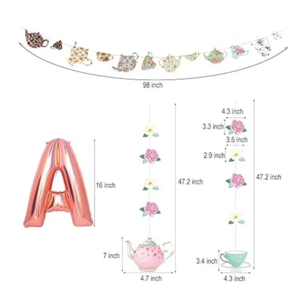 Mity rain Tea Party Decorations LETS PAR TEA Globos de_2