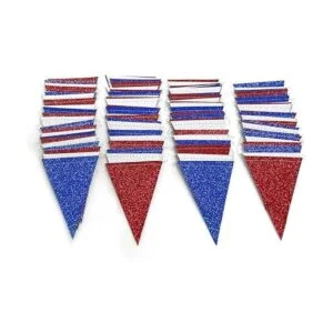 Decor365 Bandera de triángulo patriótico rojo y azul_4