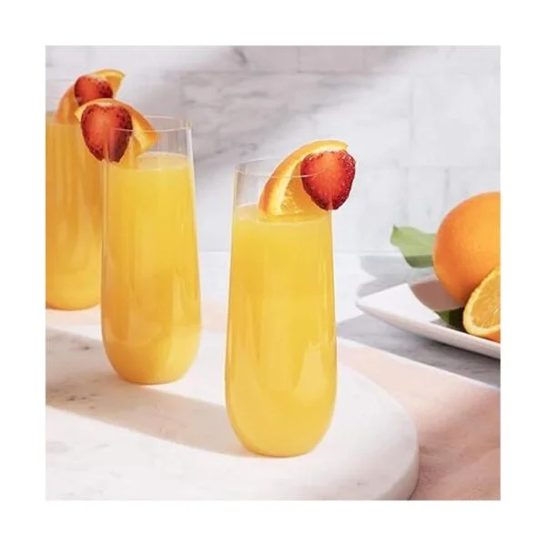 24 flautas de champán de plástico sin tallo vasos de_4