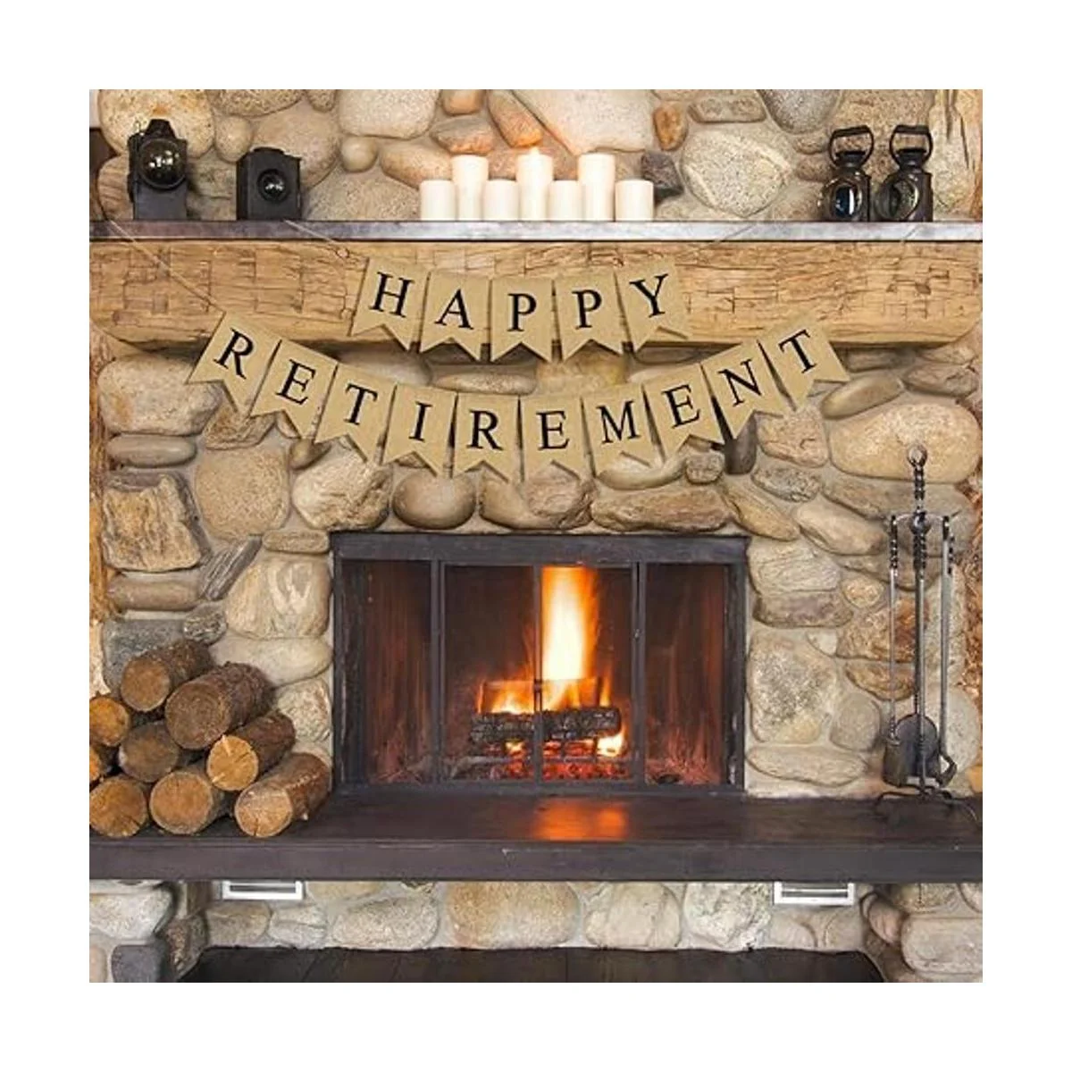 Guirnalda de yute de arpillera para fiesta de jubilación_5