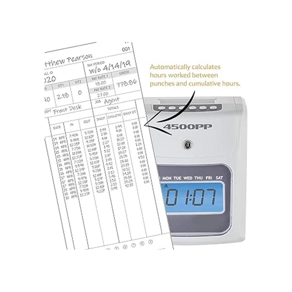 4500PP Cinta de repuesto para reloj de tiempo 4500PPRIB_3