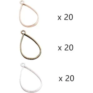 MIAO JIN 60 piezas de colgante en forma de lágrima con_6