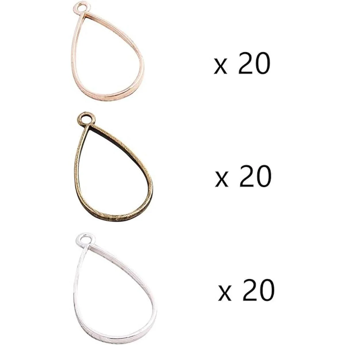 MIAO JIN 60 piezas de colgante en forma de lágrima con_6