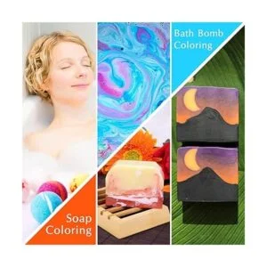 12 Pieces Bath Bomb Mold Set with 12 Soap Dye Shrink Wrap