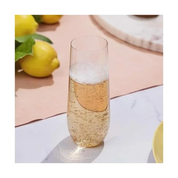 24 flautas de champán de plástico sin tallo vasos de_3
