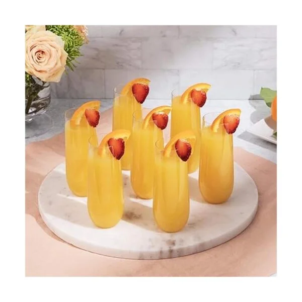 24 flautas de champán de plástico sin tallo vasos de_5