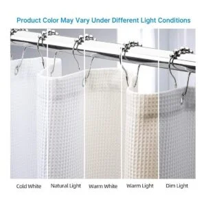 AmazerBath Cortina de baño de tela resistente de punto_6