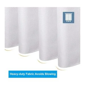 AmazerBath Cortina de baño de tela resistente de punto_5