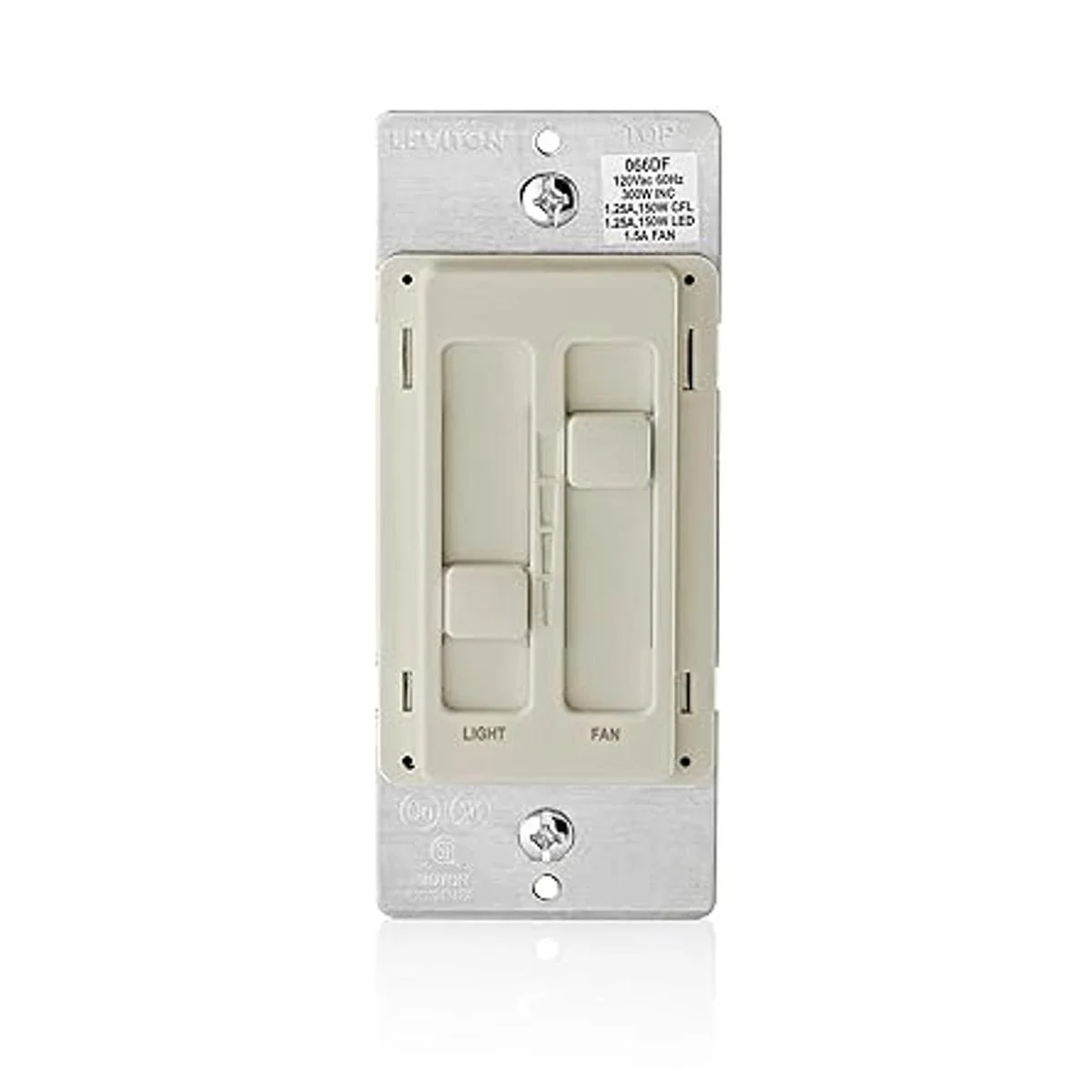 Leviton 66DF10T SureSlide Control silencioso dual para_1