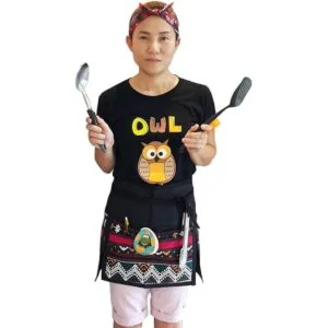 TG888 Chic Delantal corto de media cintura diseño de_4