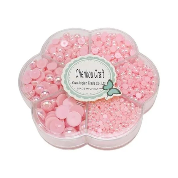 Chenkou Craft 1 caja con 3000 mitades de perlas cuentas_5