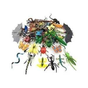 Paquete de 43 juguetes para insectos falsos de plástico e_1