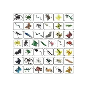 Paquete de 43 juguetes para insectos falsos de plástico e_3