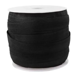 Teemico 50 yardas de cinta elástica plegable negra para