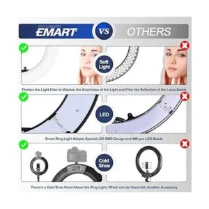 Emart Anillo de luz de 18.0 in con soporte gran_4