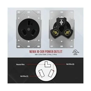 ENERLITES Toma de receptáculo para secadora de 30 amperios