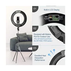 Emart Anillo de luz de 18.0 in con soporte gran_2