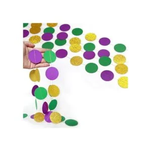 Kit de guirnalda de lunares circulares color dorado