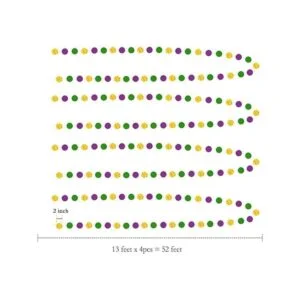 Kit de guirnalda de lunares circulares color dorado