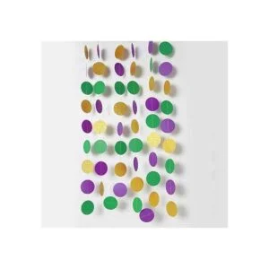 Kit de guirnalda de lunares circulares color dorado