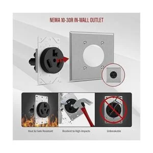 ENERLITES Toma de receptáculo para secadora de 30 amperios